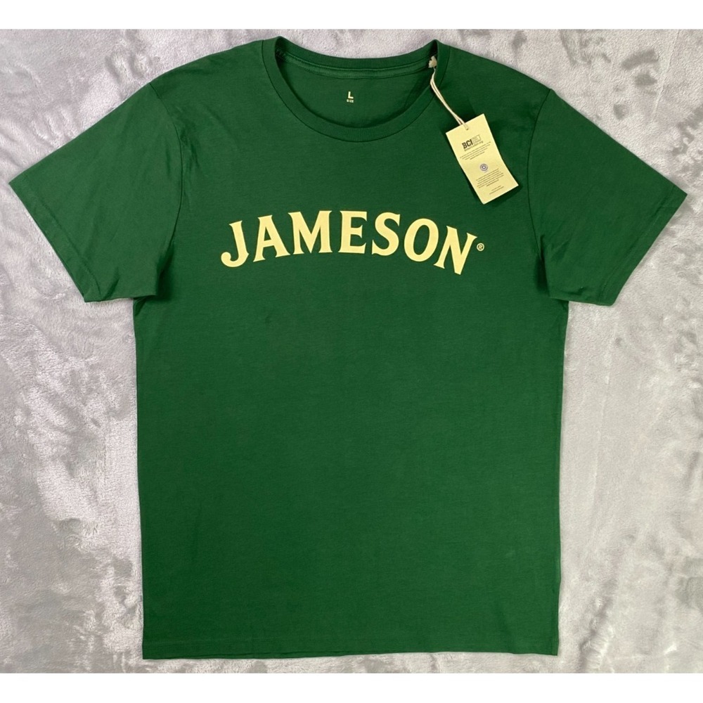 Jameson T-Shirt Men Large Green New w/ Tags Graphic Tee Irish Whiskey BCI Cotton